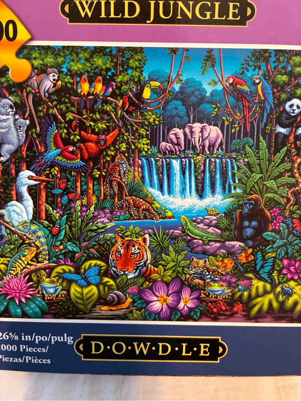 Wild Jungle 1000 Piece Dowdle Puzzle Colorful Jungle Scene - Picture 2 of 7